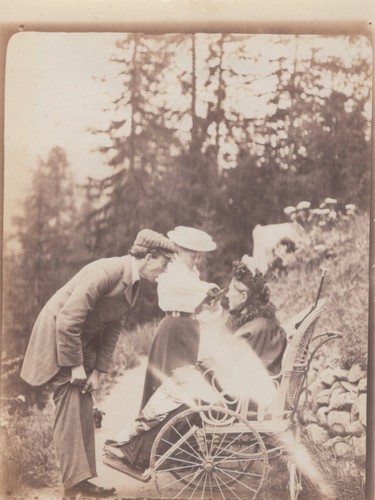 Edwardian couple with wicker