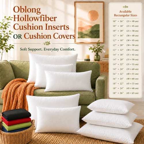 Oblong cushion inserts - oblong,