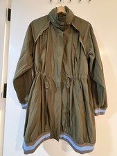 Olive Mid-Length Parka Jacket