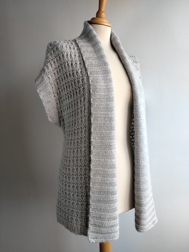 Grey chunky open - open, cardigan