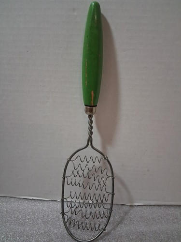 Vintage green whisk wood - vintage,
