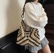 Straw Woven Beach Holiday Handbag Leisure Tote Bag