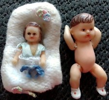 Germany Tiny Vintage Rubber Dolls X2