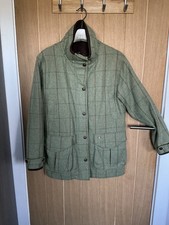 Sherwood Forest Green Tweed Jacket Size 16 Excellent Condition
