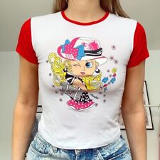 Bratz Girl Beautiful Slogan True Y2K 2000s Vintage Babytee Crop Top SIZE S 6-8