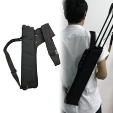 Archery Arrow Quiver Holder 3 Tube Back Waist Shoulder Strap Bag Pouch Hunting