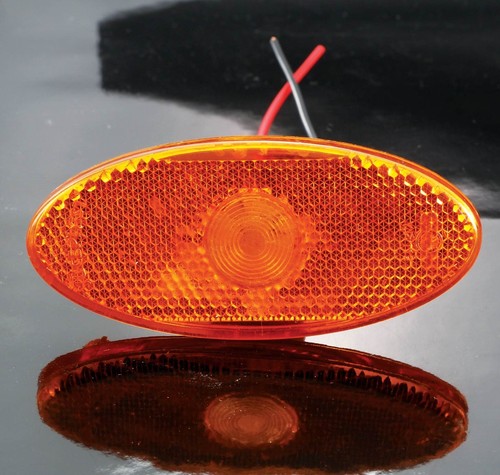 12v amber oval led side - amber,