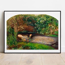Art print Millais Ophelia Shakespeare giclee poster vintage gallery wall art