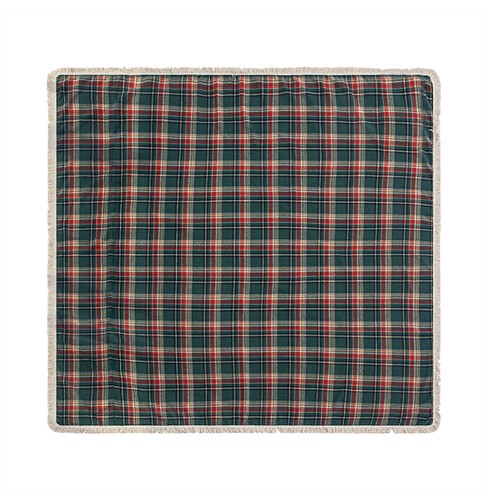 Christmas plaid tablecloth - christmas,