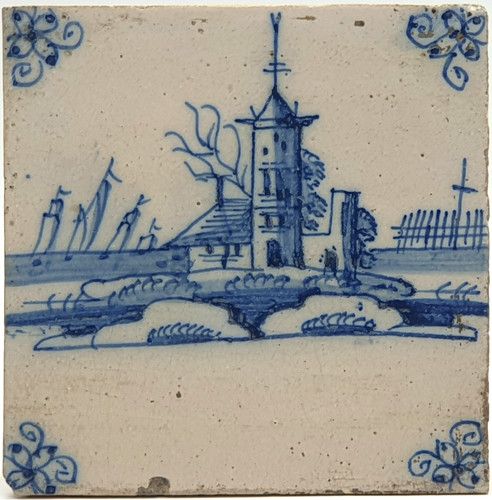 Antique dutch delft - delft, blue