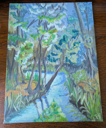 Original oil painting board - oil, on