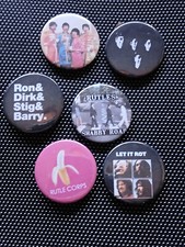 Set of 6 25mm Rutles Badges Monty Python X Beatles