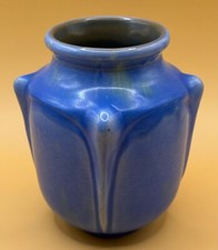 Vintage C.H.Brannam Pottery Vase With Blue Glaze