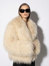 Beige Mongolian Lamb Fur