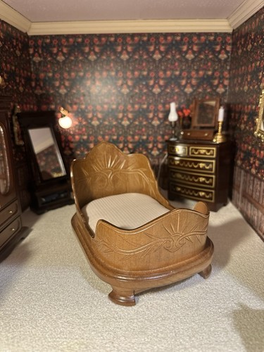 Dolls house walnut single - walnut,