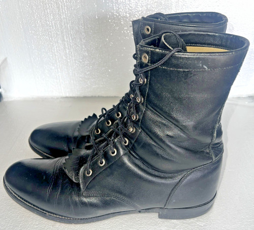 Vintage justin leather lace - justin,