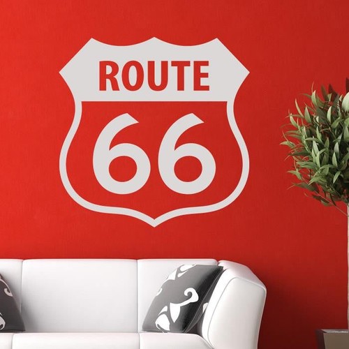 Route sign wall art sticker - 66,