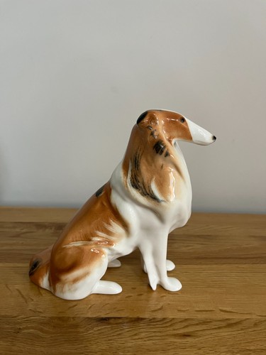 Lomonosov borzoi dog figurine - lomonosov,