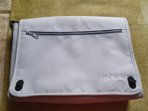 Ikea beige nylon messenger bag - messenger,