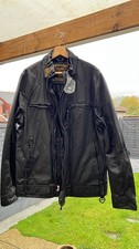 Superdry Black Wax Cotton Biker Jacket Mens size 2XL XXL/read description 