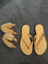 Ugg Fluffy Flip Flops Removable Fur Sandals