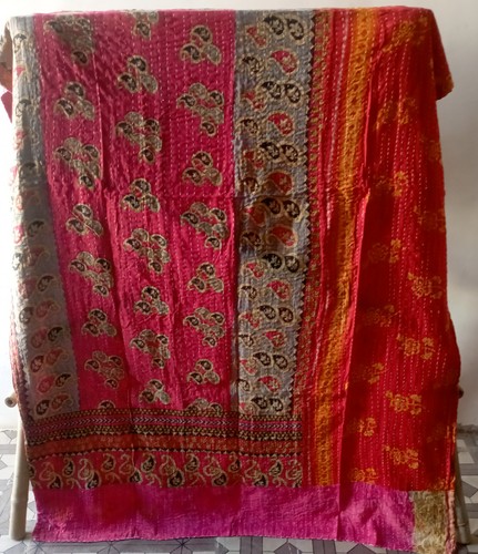 Vintage kantha quilt - quilt, indian