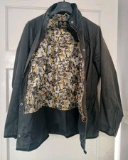 BARBOUR Kate Liberty Print  Black  Wax Jacket Liberty Print UK 16