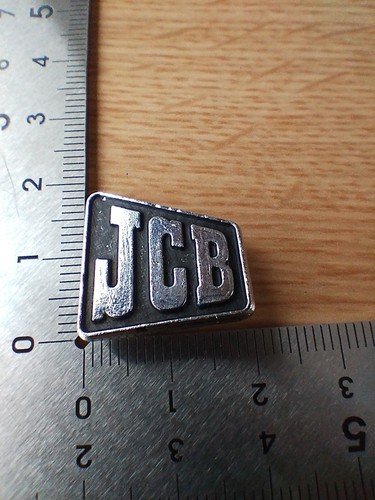 Vintage jcb enamel badge - jcb,