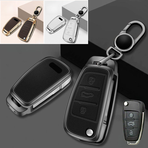 Zinc alloy leather car key - zinc,