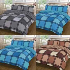 New Logan Duvet  Checked Cover