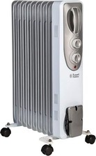 Russell Hobbs Oil Radiator 9 Fin 2000W White Electric Heater RHOFR5002 