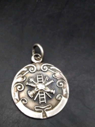 Antique 1904 silver - watch, fob