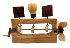 Handmade Wood Hand Cranked