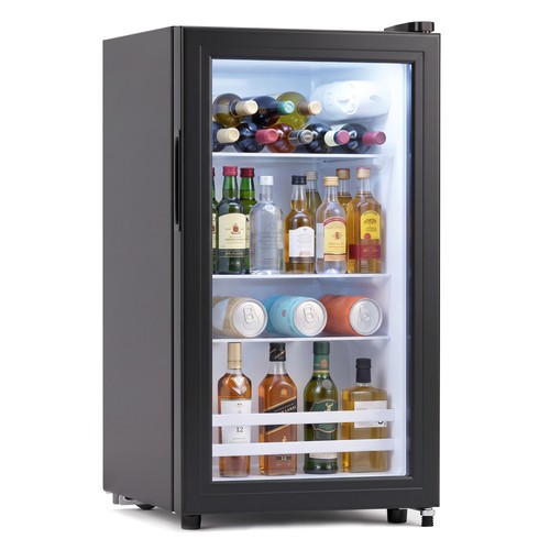 92l drinks cooler fridge - fridge, glass