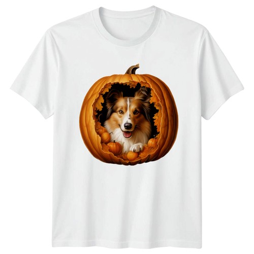 Sheltie pumpkin halloween - sheltie,