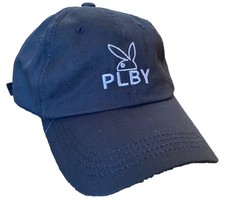 PLAYBOY Mens Women’s Unisex Snap Back Cap OSFA Navy Blue Hat PLBY