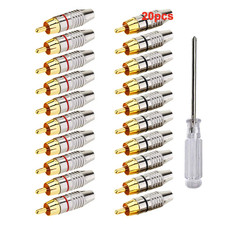 20 Pcs RCA Plug Connectors