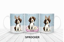 Personalised Sprocker Dog mug Christmas Birthday Gift