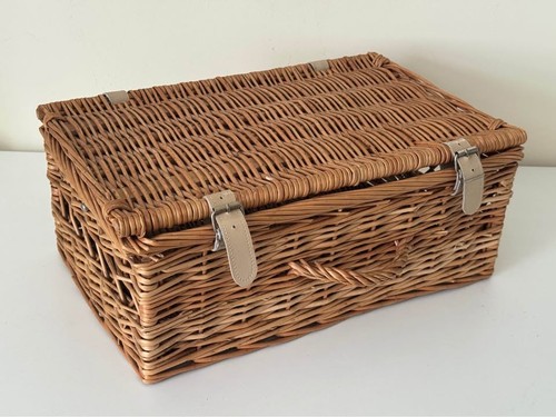 Wicker picnic basket hamper - basket,