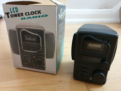 Clock radio tower lcd - radio,
