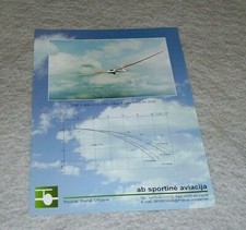 AB SPORTLINE AVIACIJA LAK-17A 15m-18m Class SAILPLANE LEAFLET 1999 Lithuania
