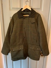 Mens Waterproof Game Tweed Hunting Shooting Jacket Quilted Lining Made in UK