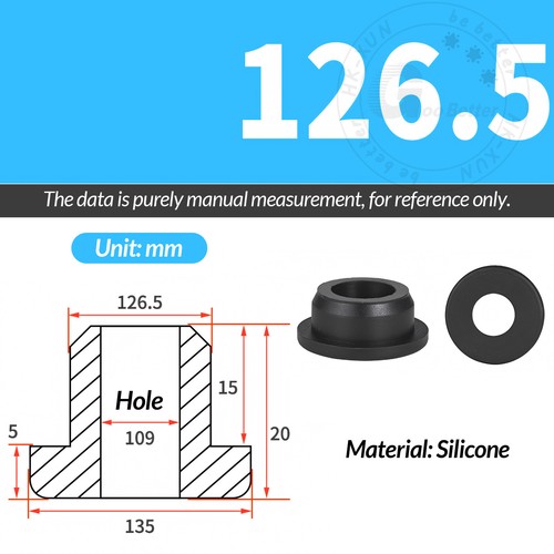 Black silicone rubber grommet - silicone,