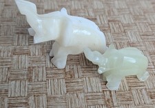 2x Vintage Handcarved Onyx