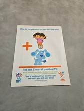 TPEEP454 MAGAZINE ADVERT 11X8" NICK JR - DORA THE EXPLORER / BLUES CLUES 
