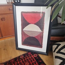 BREON O'CASEY PRINT SIGNED Abstract Painting Geometric Mid Century 