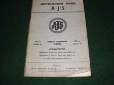VINTAGE AJS MOTORCYCLE INSTRUCTION HAND BOOK MOTORBIKE MANUAL 1950s