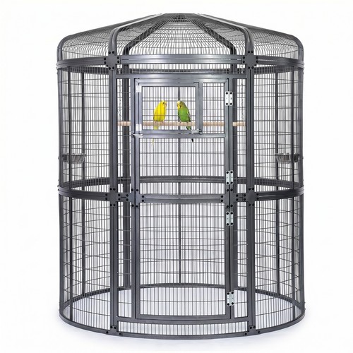 Large round bird aviary - round,