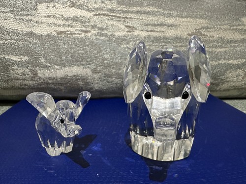 Swarovski crystal elephants - swarovski,