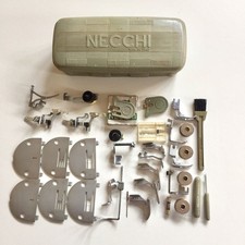 Vintage Necchi Sewing Machine Accessories Attachments Spares in case